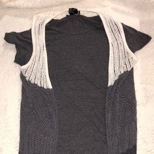 Longline ombré vest + free tee duo